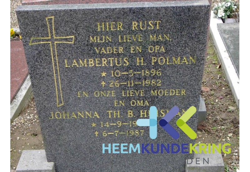 Grafstenen kerkhof Herwen Coll. HKR (63) L.H.Polman & J.Th. B. Huisman